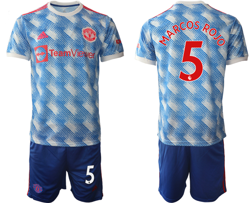 Men 2021-2022 Club Manchester United away blue #5 Soccer Jersey->manchester united jersey->Soccer Club Jersey